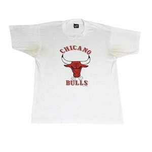 Vintage 1992 NBA Chicago Bulls T-Shirt White Basketball Single Stitch